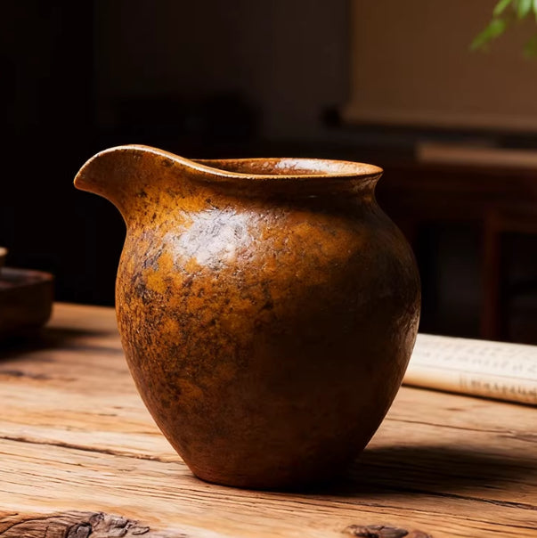 Vintage Ceramic Fair Cup - Handmade Stoneware Drinking Mug, 160mL