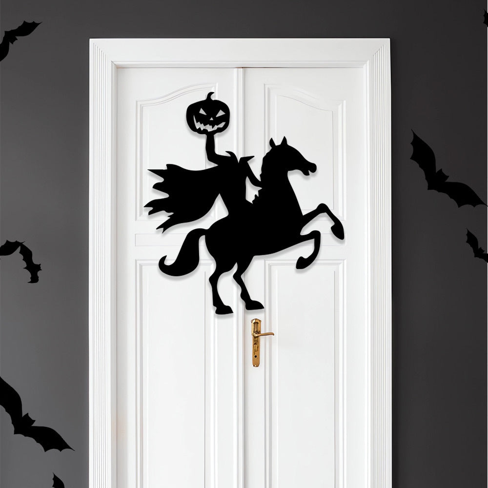 Halloween Door Decorations Skull Hand Pumpkin Felt Cloth Stickers Set