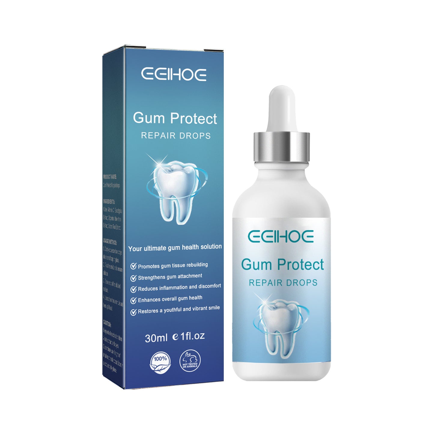 Natural Gum Repair Treatment - 30ml Oral Care Solution for Tooth Stains