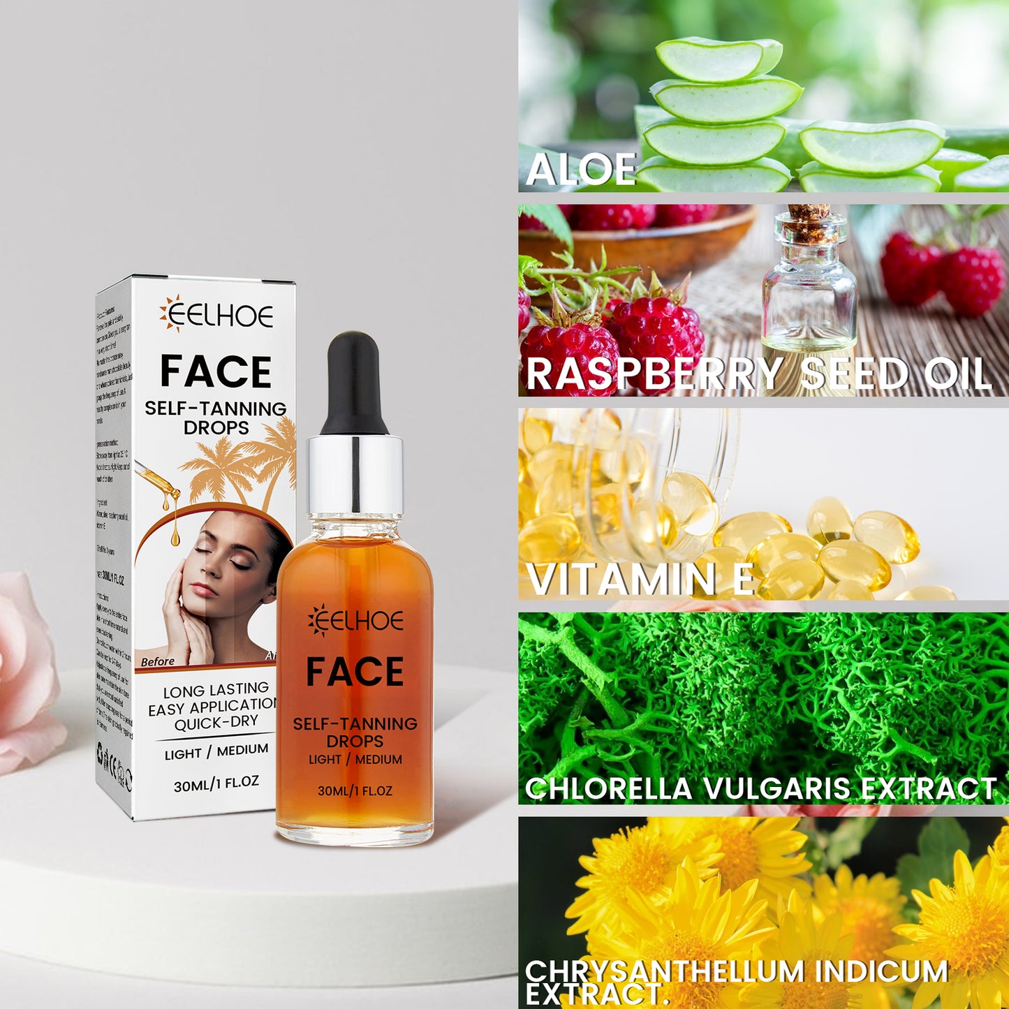 Facial Tanning Essence - Natural Bronzed Glow & Moisturizing Formula