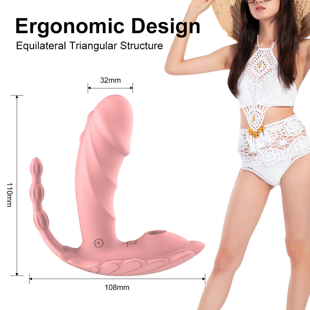 Rechargeable Wearable Panty Vibrator - 8 Vibration Modes, Pink