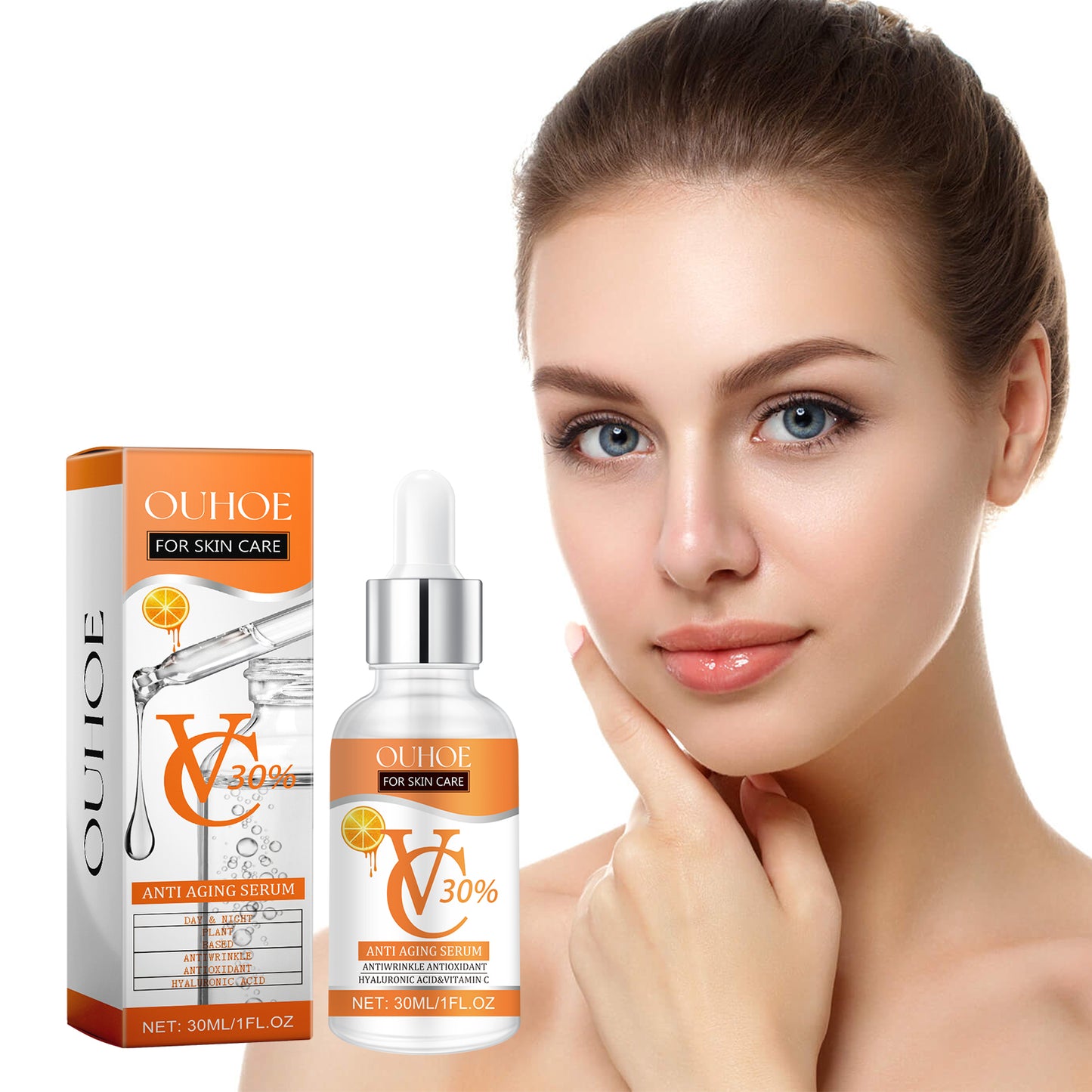 Anti-Aging Facial Serum with Hyaluronic Acid & Vitamin C - 30ml