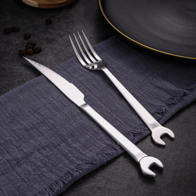 Stainless Steel Knife, Fork, and Spoon Set - Modern Kitchen Flatware