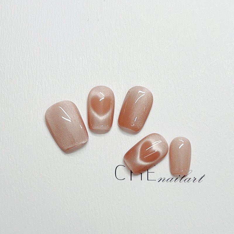 Handmade Nail Sticker Love Cat's Eye - Short Square
