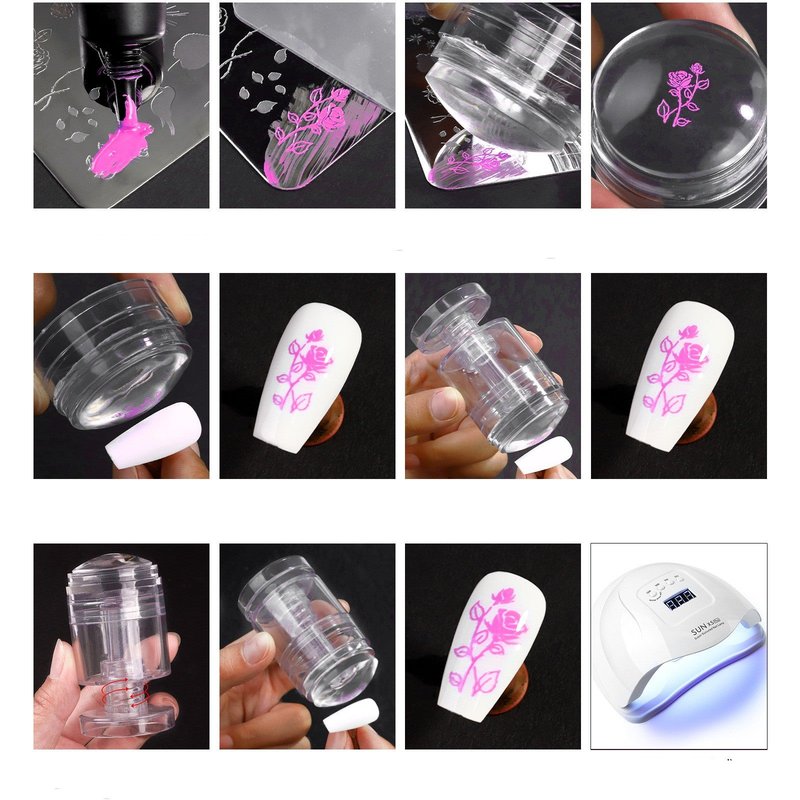 Rotatable Transparent Silicone Stamp - Rotating Seal