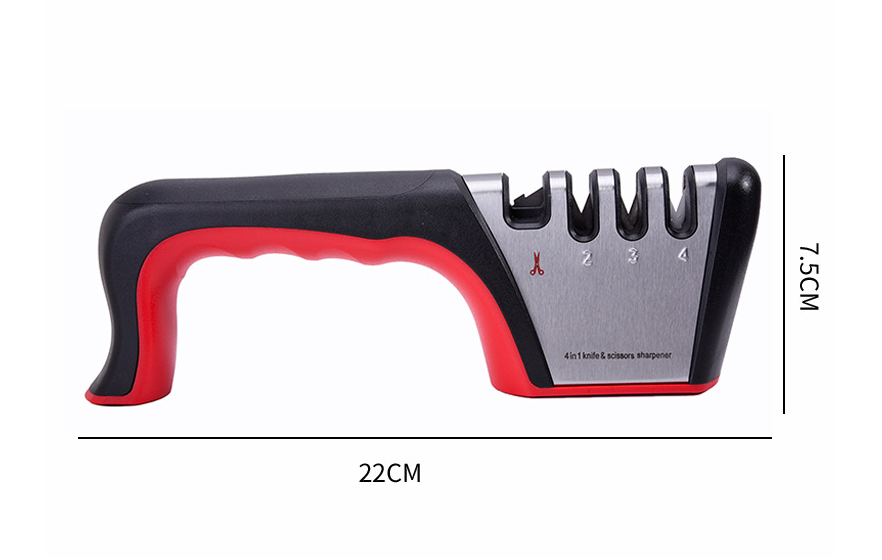 Handheld Knife Sharpener with Fixed-Angle Multi-Section Design - Modern Kitchen Tool
