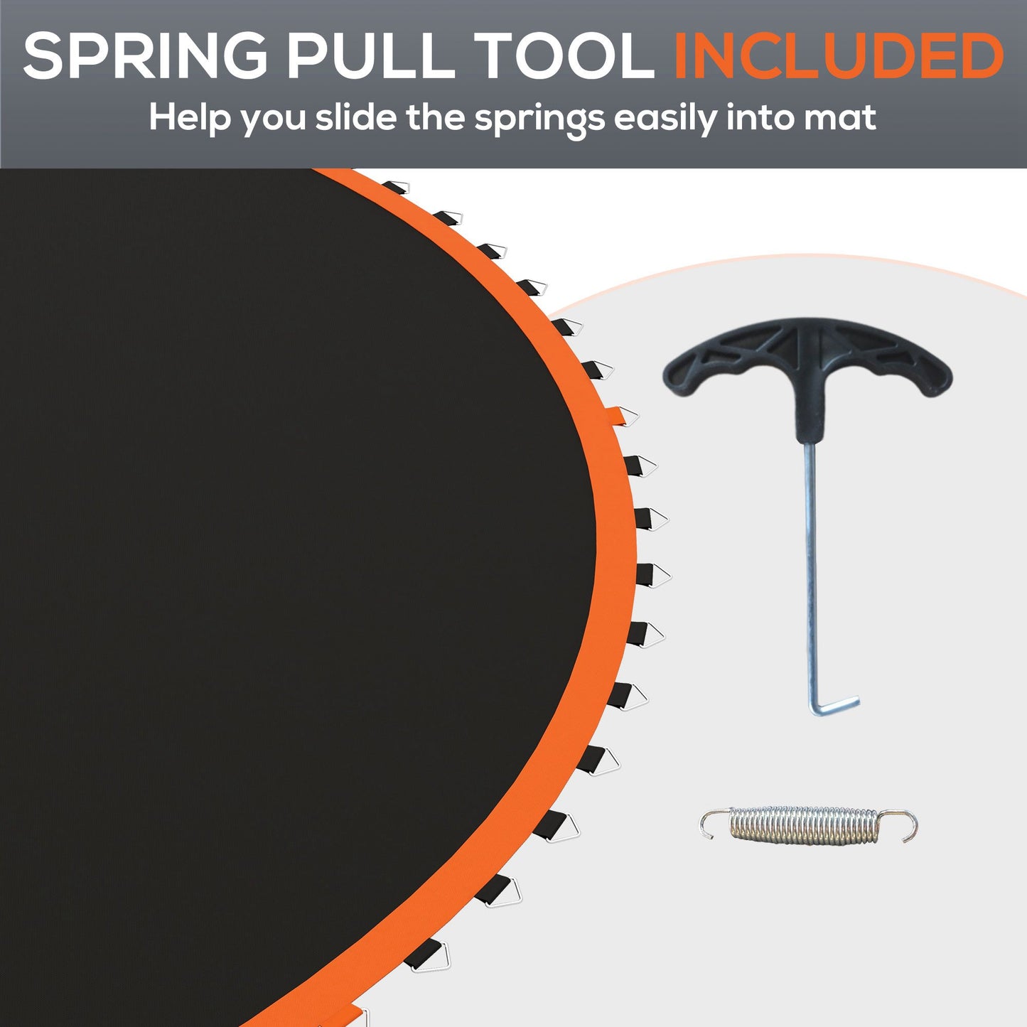 Trampoline Replacement Mat for 12' Frame - Orange, 72 V-Hooks