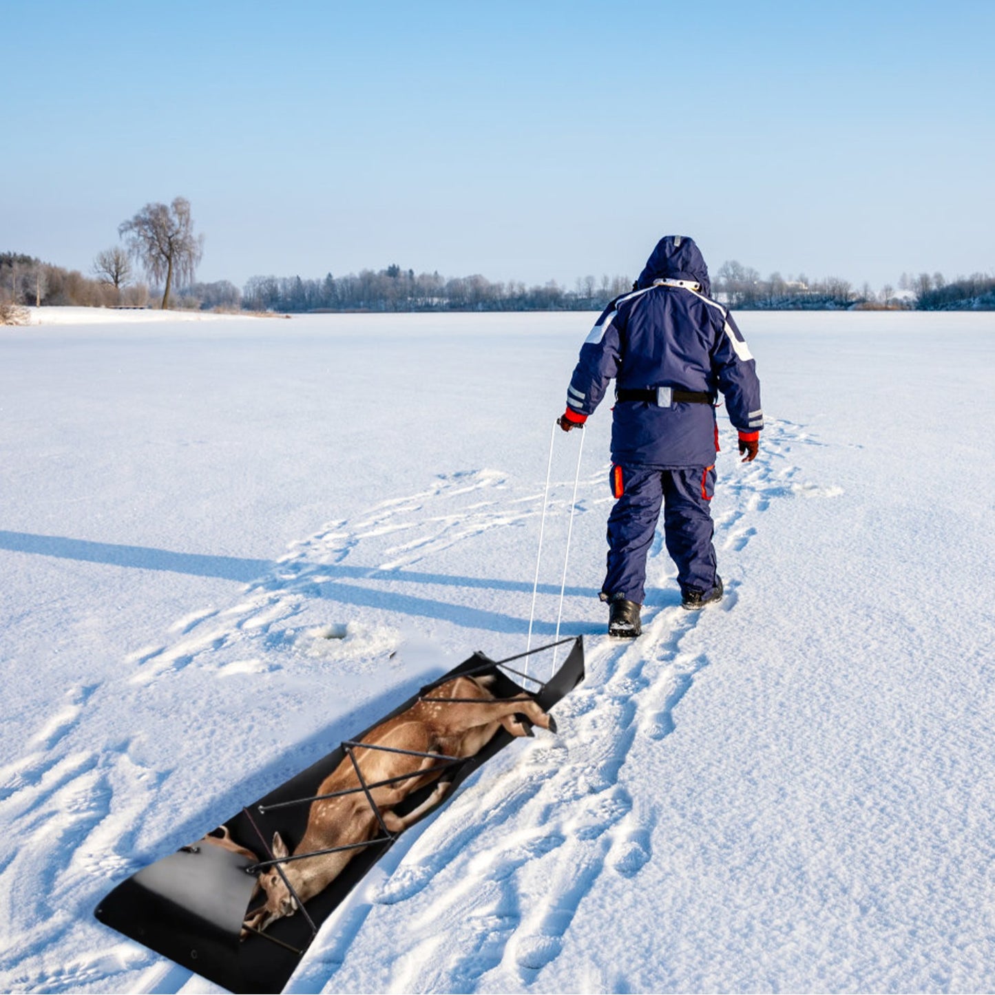Deer Drag Sled with Handle - Heavy Duty Hunting Gear