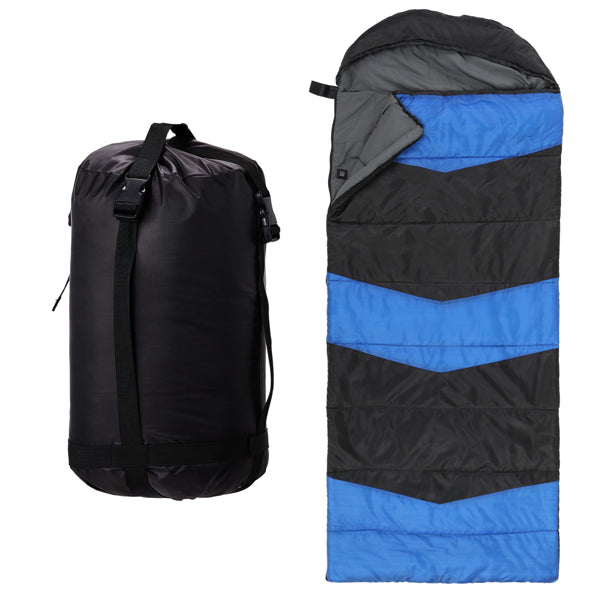 Lightweight Heated Sleeping Bag with USB Heating Pads - Blue