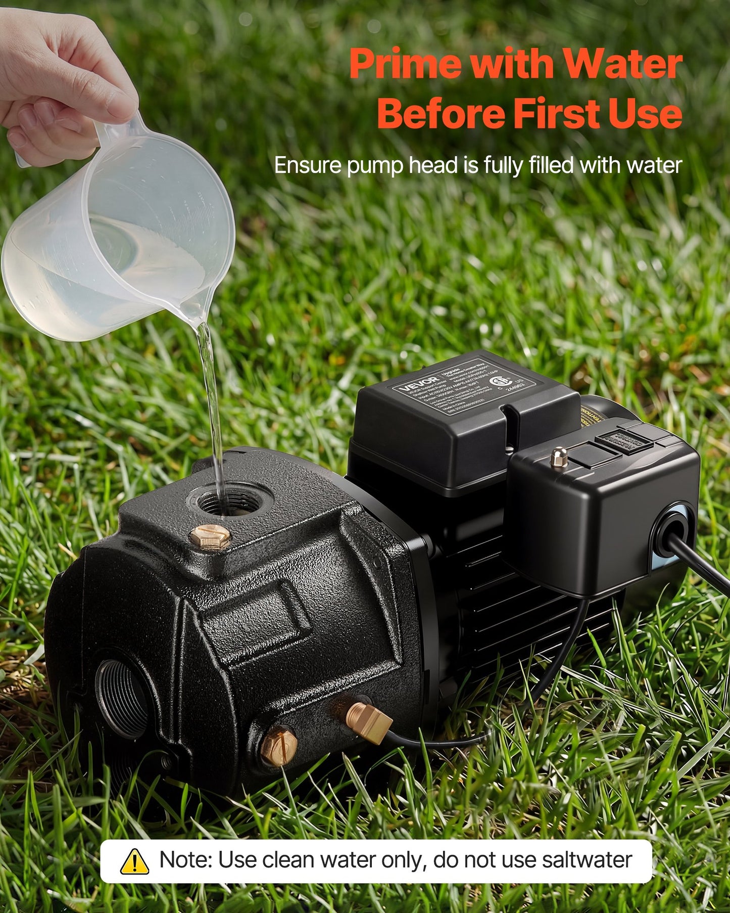 Shallow Well Jet Pump 1400 GPH Dual Voltage 164 Ft Max Head Garden Irrigation