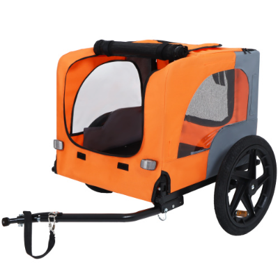 Heavy Duty Collapsible Pet Bike Trailer with All-Terrain Wheels & Universal Hitch