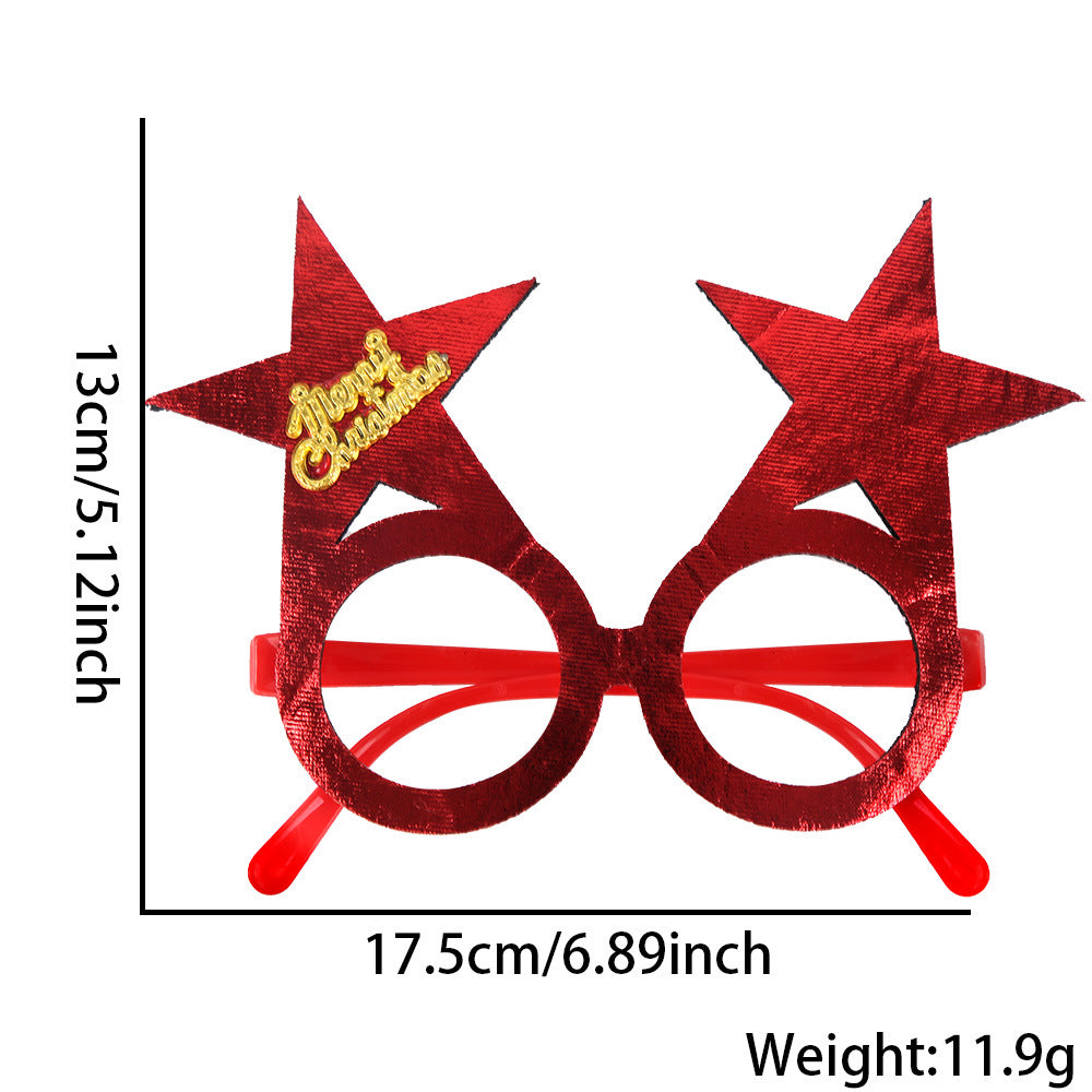 Christmas Snowflake Glasses - Festive Party Props for Holiday Celebration