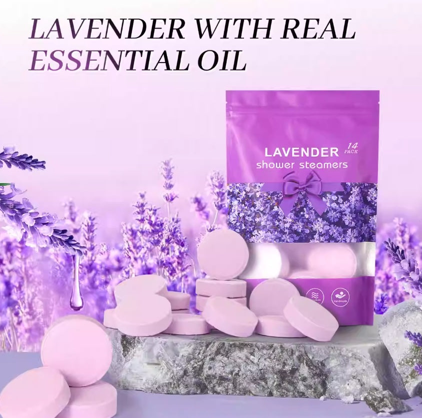 Lavender Shower Steamer with Essential Oil - Relaxing Aromatherapy 1PC