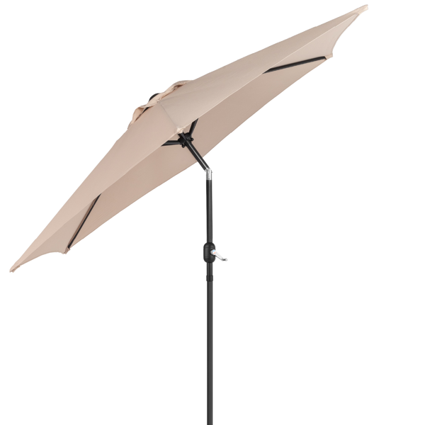 9ft Patio Umbrella with Crank & Tilt - Beige Market Umbrella