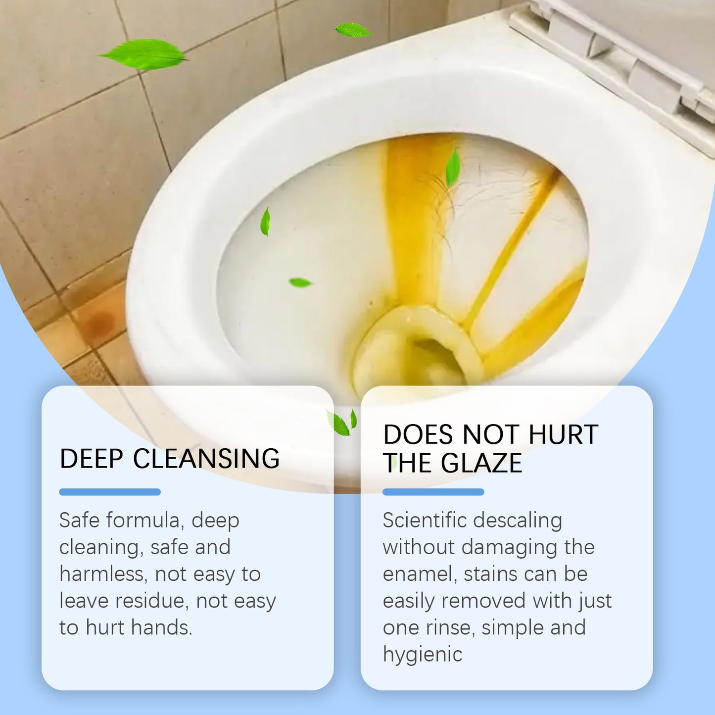Toilet Cleaning Powder for Bathrooms & Toilets - 150g Foaming Stain & Odor Remover