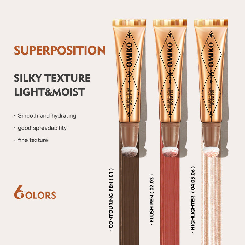Multifunctional Glitter Liquid Makeup Pen - Thin Contouring & Highlighting