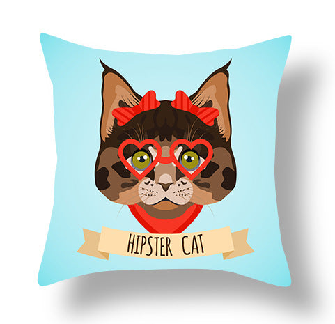 Animal Cartoon Plush Cushion Cover - 45x45cm Home Decor Pillowcase