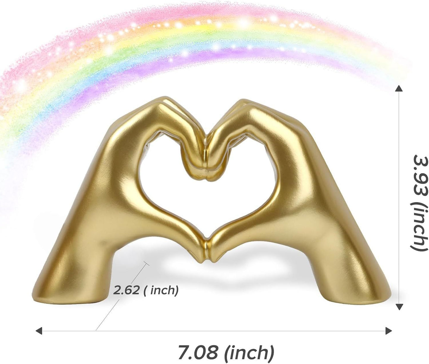 Heart Shaped Love Finger Resin Decoration - Home & Party Craft Ornament