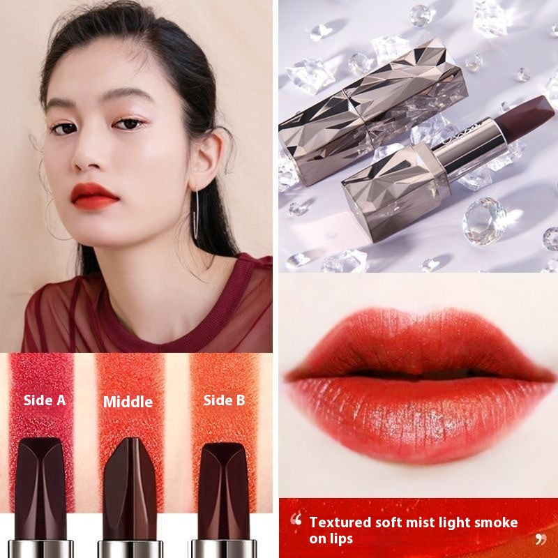 Three-Color Matte Lipstick - Moisturizing Long-Lasting Lip Color