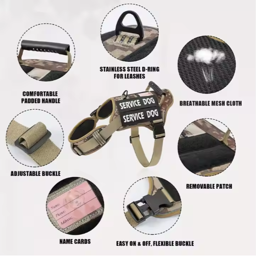 Adjustable Reflective Dog Harness with Control Handle No Pull Pet Vest for Training