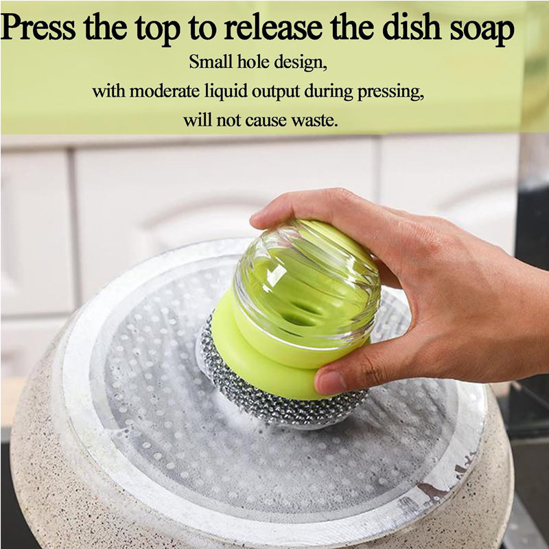 Stainless Steel Scrubber Brush for Pots and Pans - 2 Sets