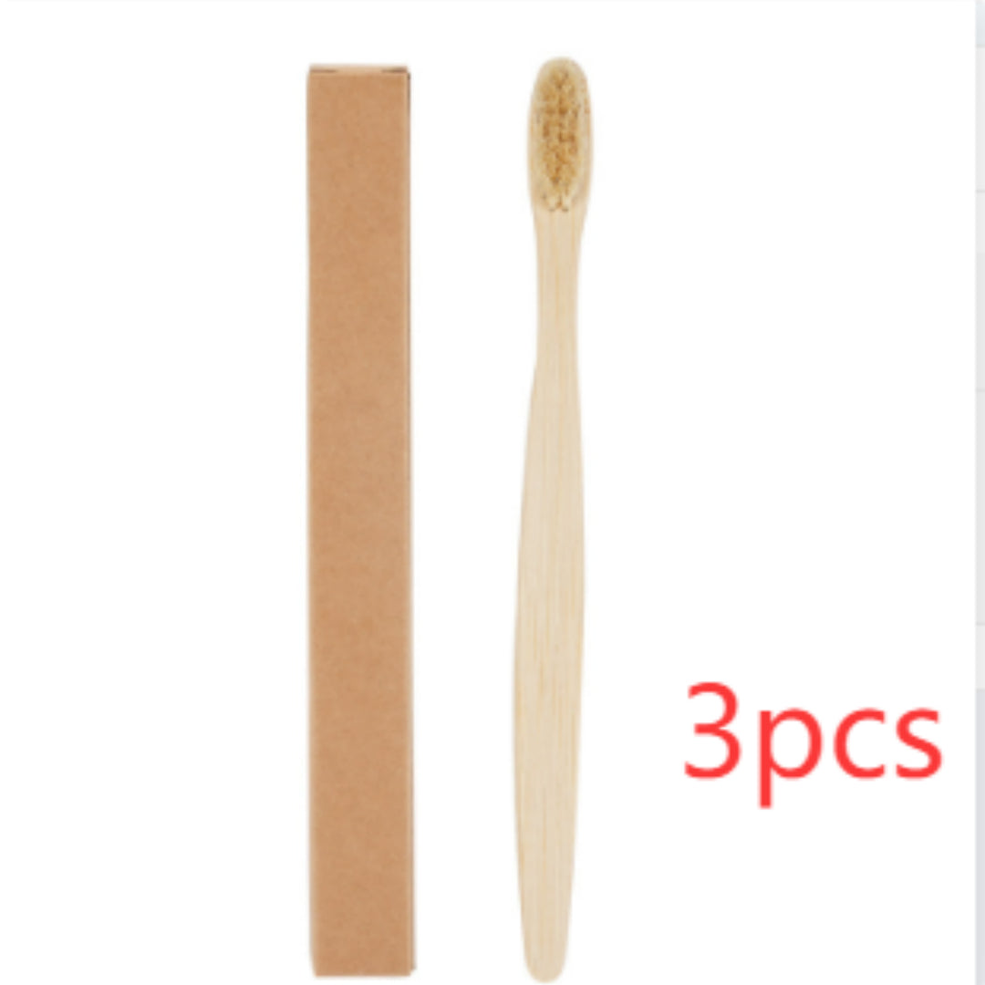 Eco-Friendly Bamboo Toothbrush with Pig & Horse Hair - Degradable & Soft