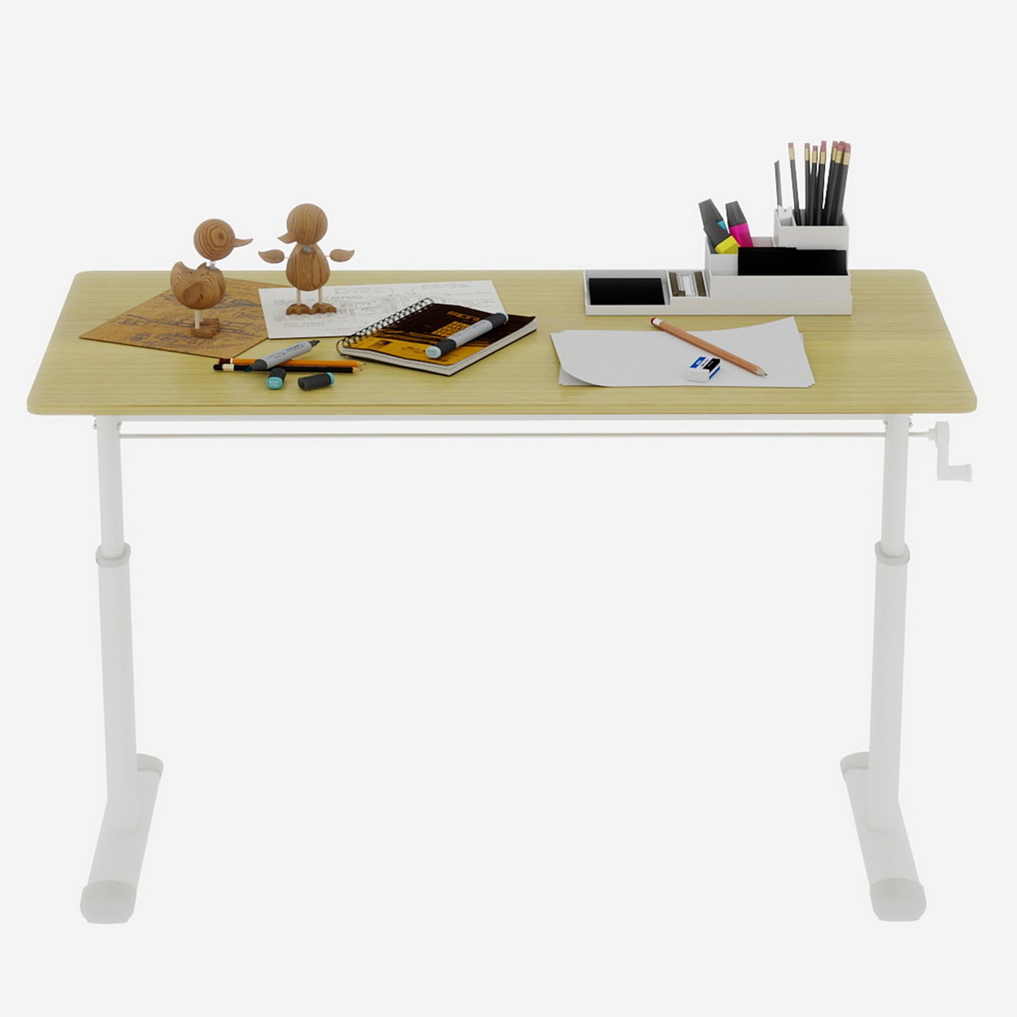 Height Adjustable Study Desk for Home Office - 60cm x 120cm