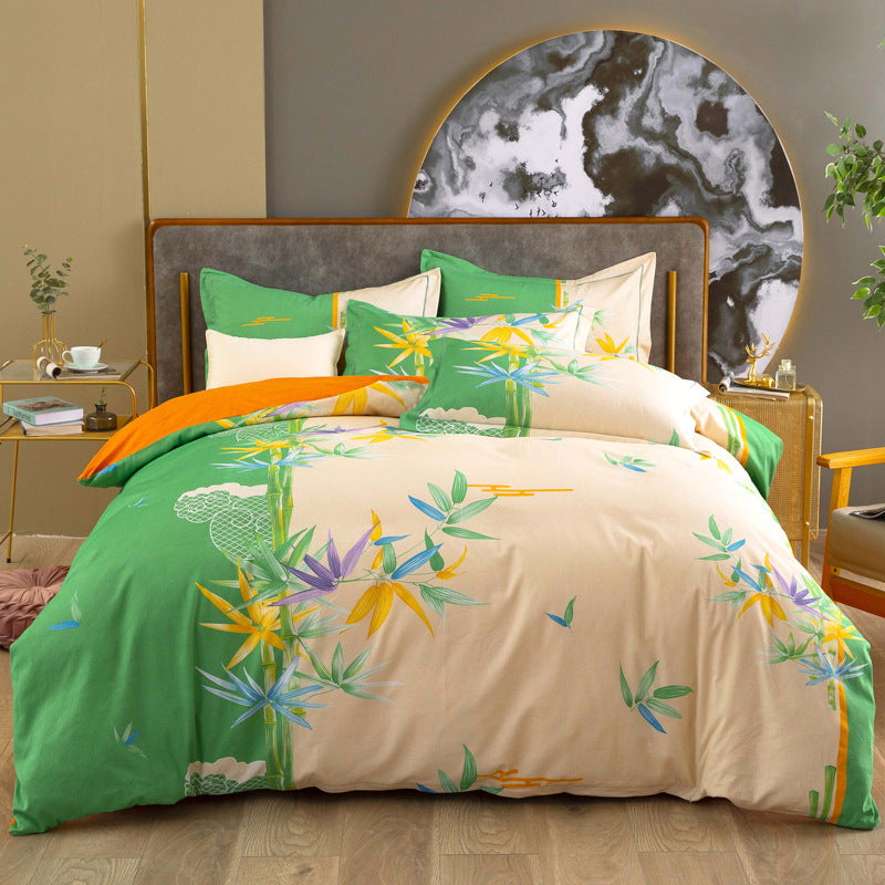 Cotton Winter Bedding Set with Quilt Cover and Sheets - Multiple Sizes & Styles