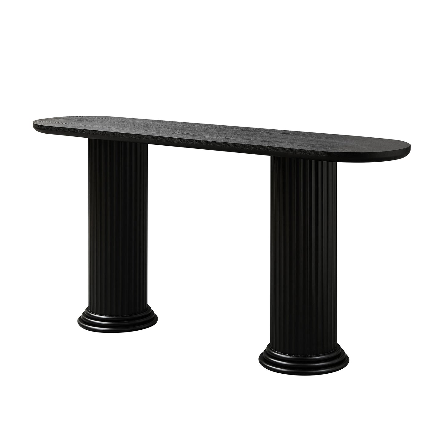 Modern Black Console Table with Roman-Style Legs - 62.99 Inch