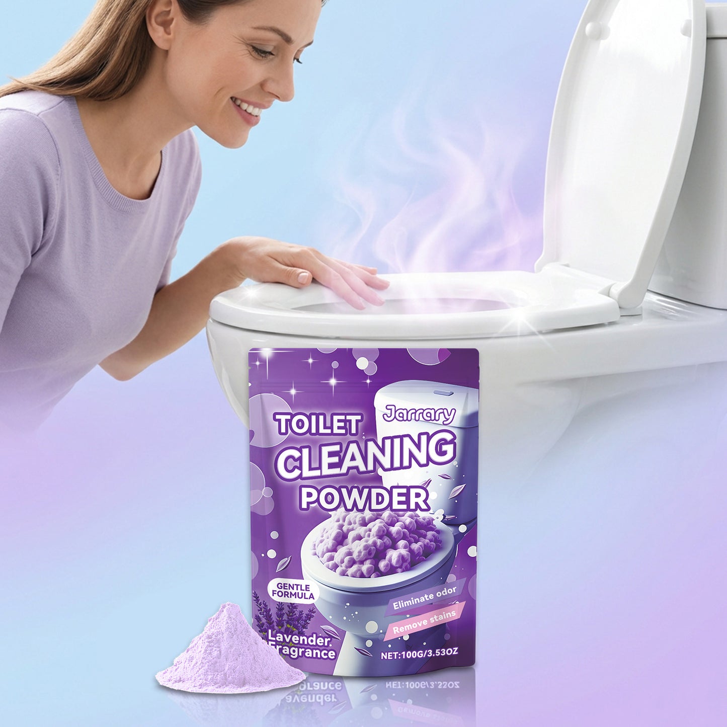Toilet Cleaning Powder 100g - Effective Bathroom Disinfectant & Freshener