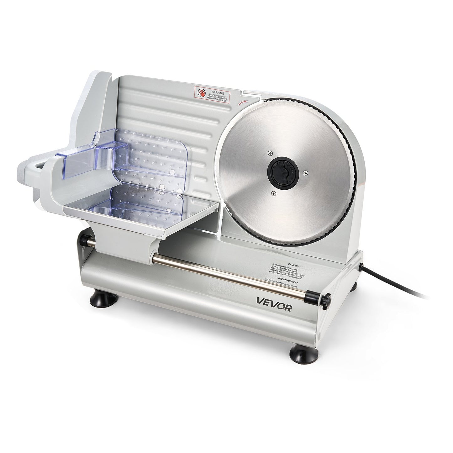 Electric Meat Slicer 8.6 Inch Food Deli Slicer with Adjustable Thickness, Dual Safety Lock, 200W