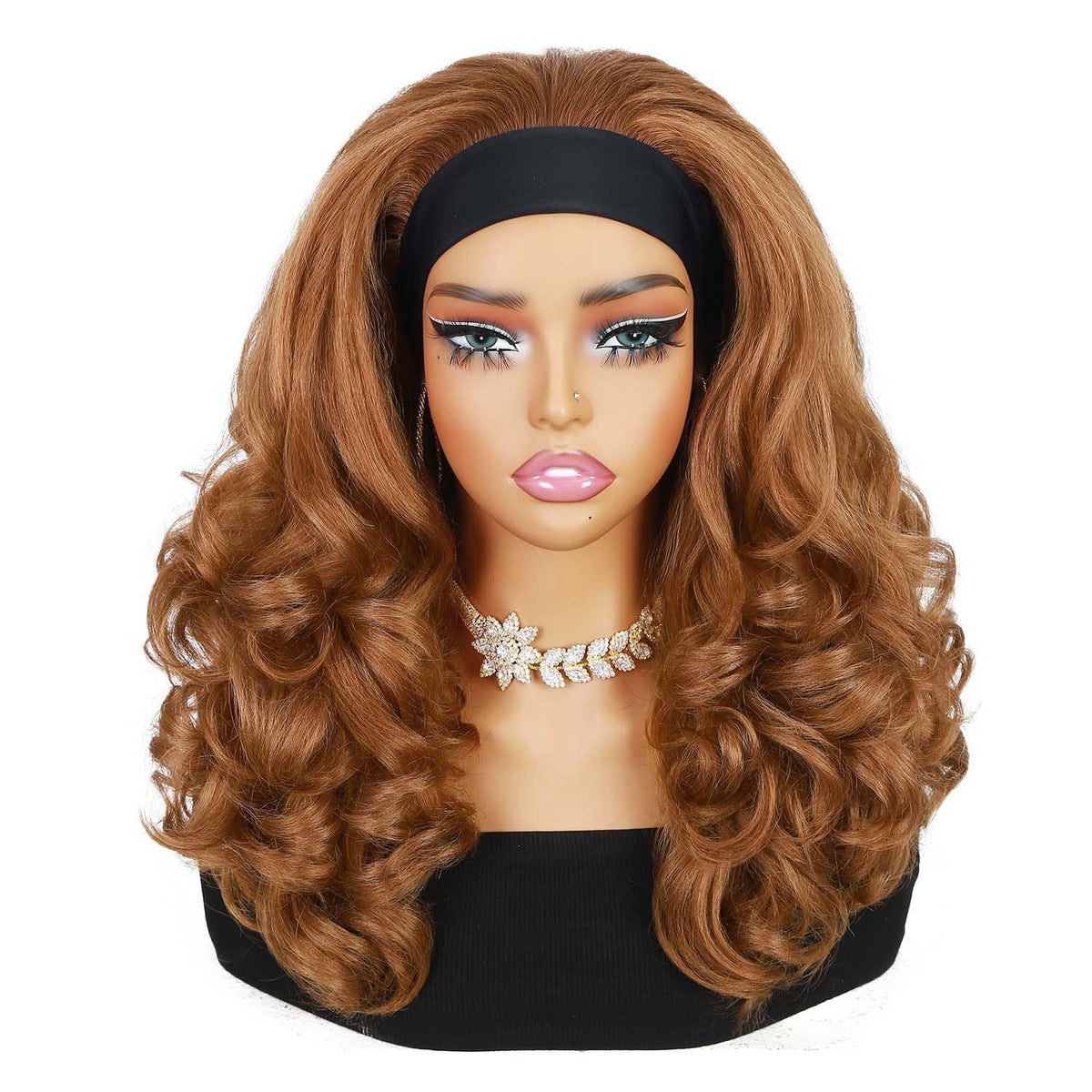 Natural Fluffy Small Curl Headband Wig for Women - Synthetic, All Sizes & Colors