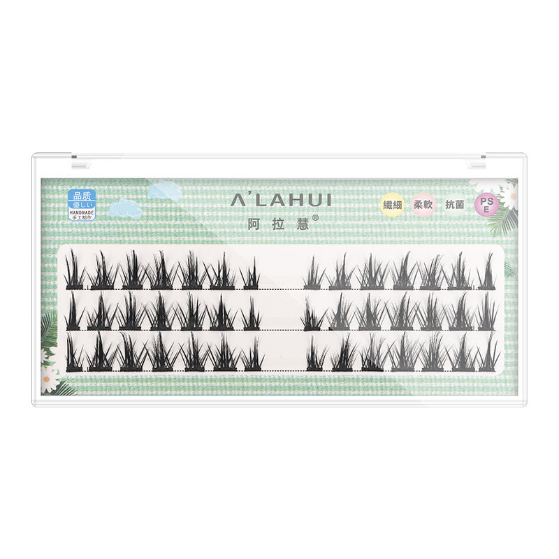False Eyelashes Segmented Little Devil - Single Line, Hard Stem, Cut Style