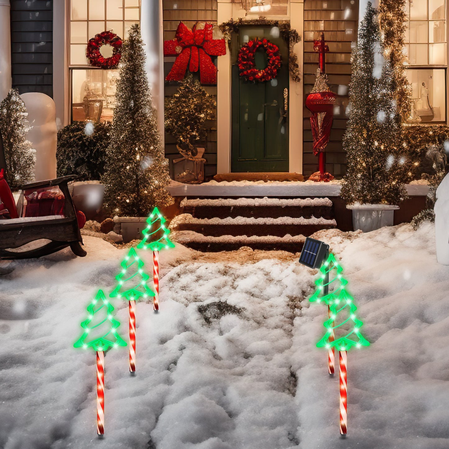 Christmas Outdoor Pathway Lights - 8 Modes, IP44 Waterproof