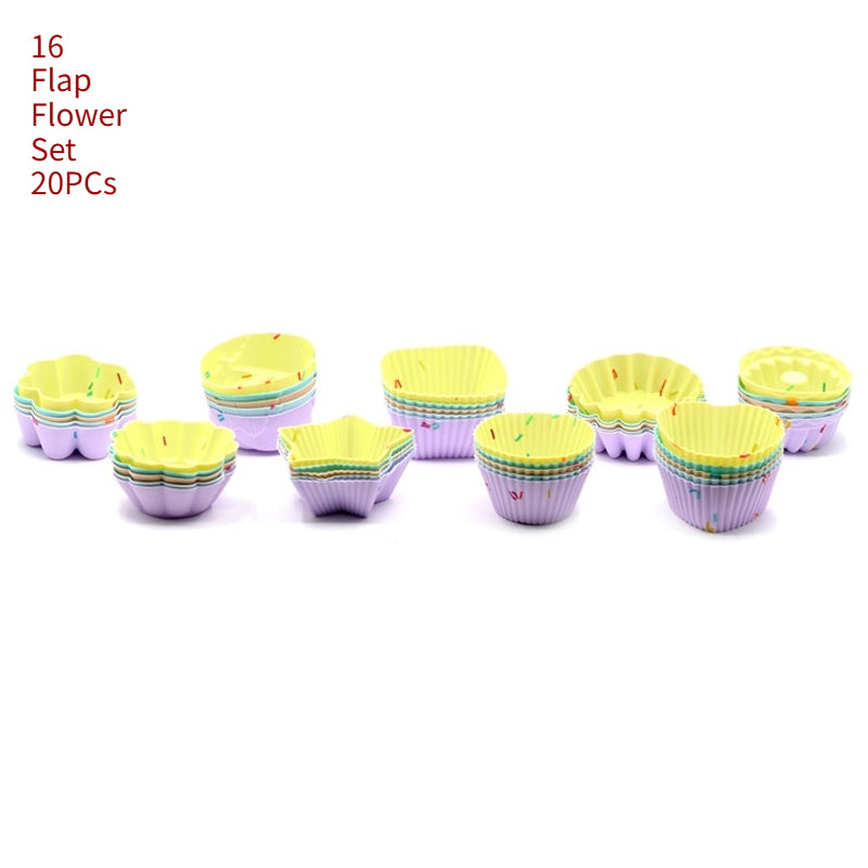 Silicone Baking Cups Set - Small Mold for Pudding, Cake & Dessert