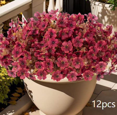 Artificial Brown Eucalyptus Faux Flower Decoration Set - Home & Garden
