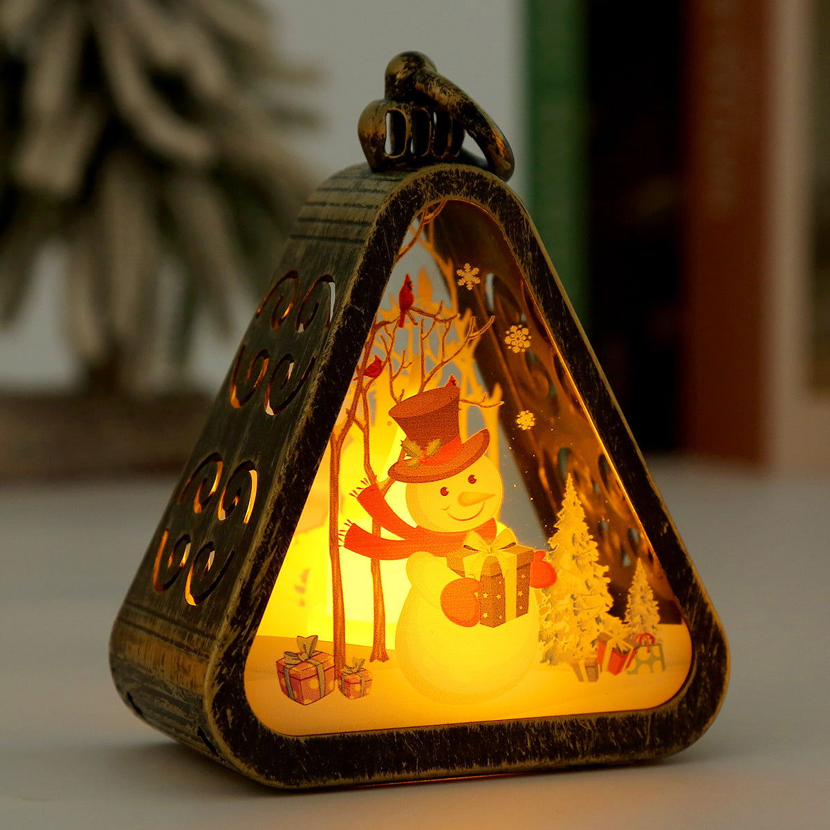Retro Electric Candle Lamp Christmas Decorations Luminous Ornaments