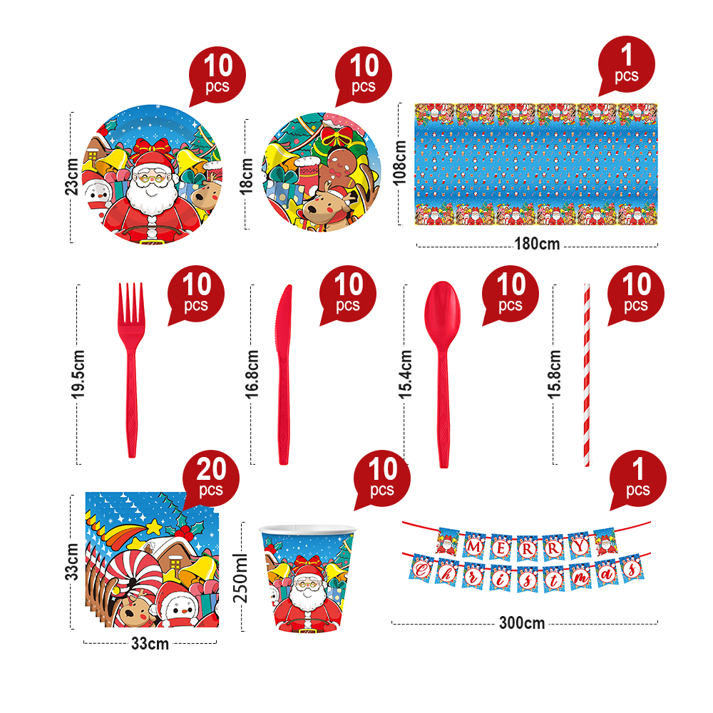 10-Piece Christmas Decoration Set