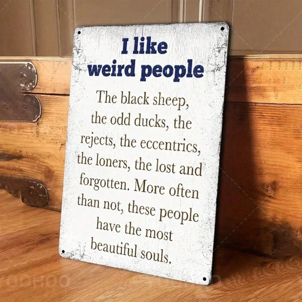 Metal Tin Sign Wall Decoration - 20cm x 20cm