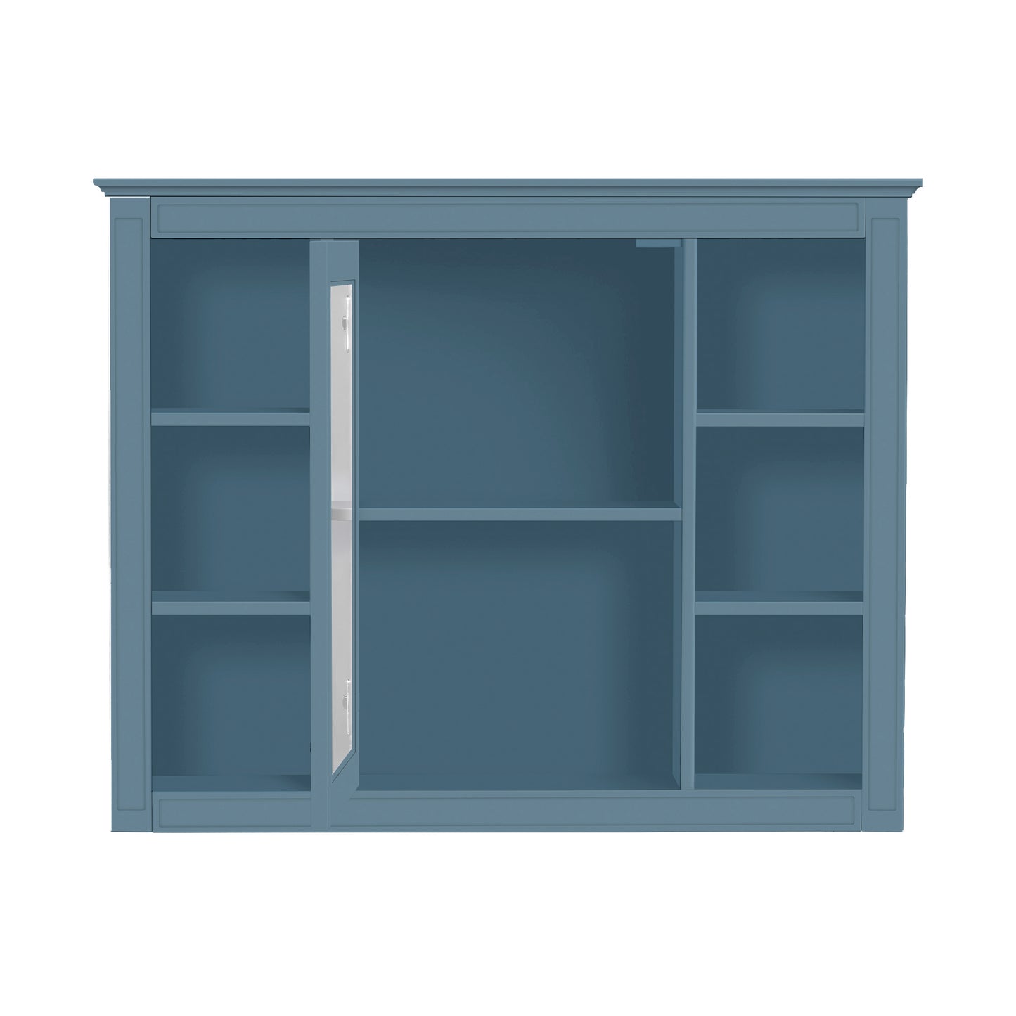 35'' x 28'' Wall Mounted Bathroom Storage Cabinet with Mirror - Indigo Blue