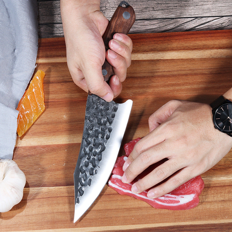 7 Inch Hand Forged Stainless Steel Kitchen Knife - Multipurpose Chef's Knife