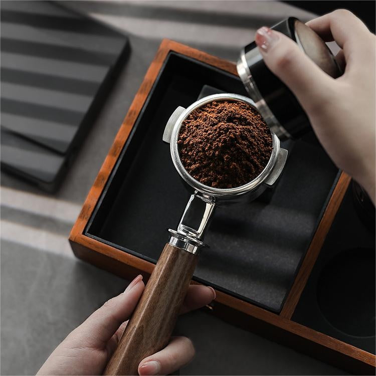 Coffee Maker Handle Accessories Set for Delonghi & More - Walnut Finish