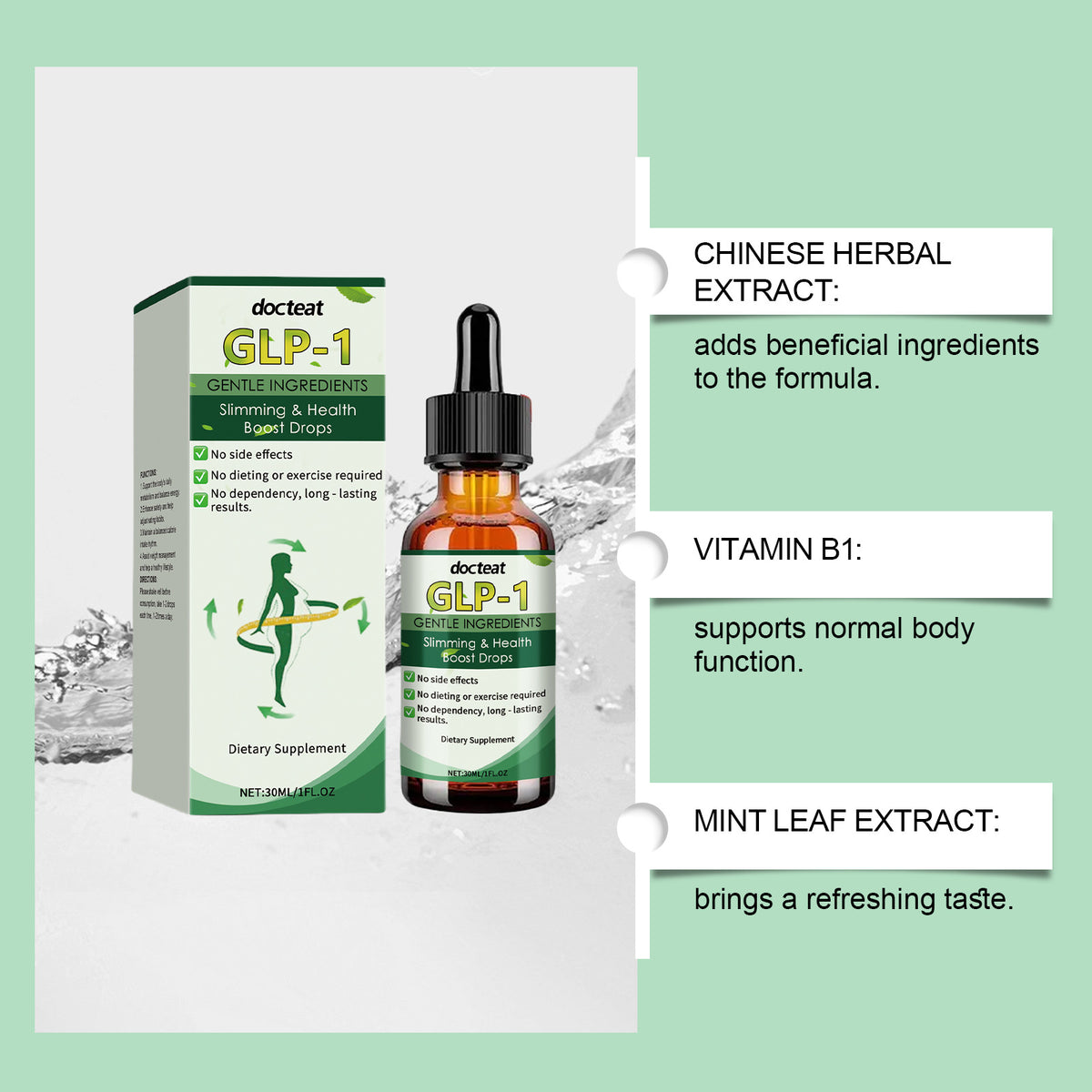 Herbal Extract Drops with Curcumin & Vitamin B1 - 30ml