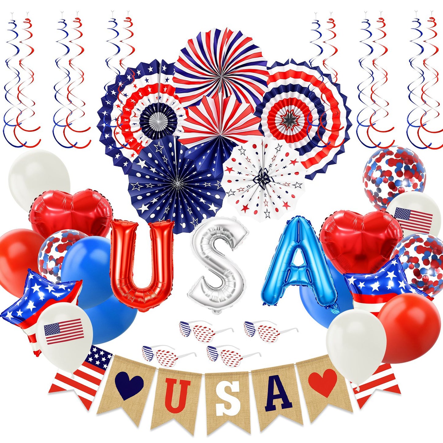 Complete 4th of July Decoration Set - Patriotic Party Supplies