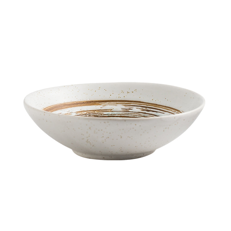 Japanese Style Small Round Shallow Porcelain Bowl for Vegetables & Seasonings