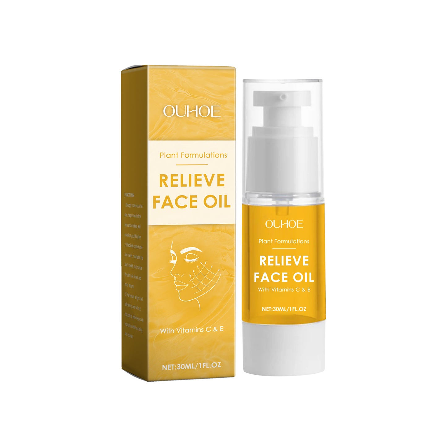 Moisturizing Face Essential Oil with Collagen & Aloe Vera - 30ml
