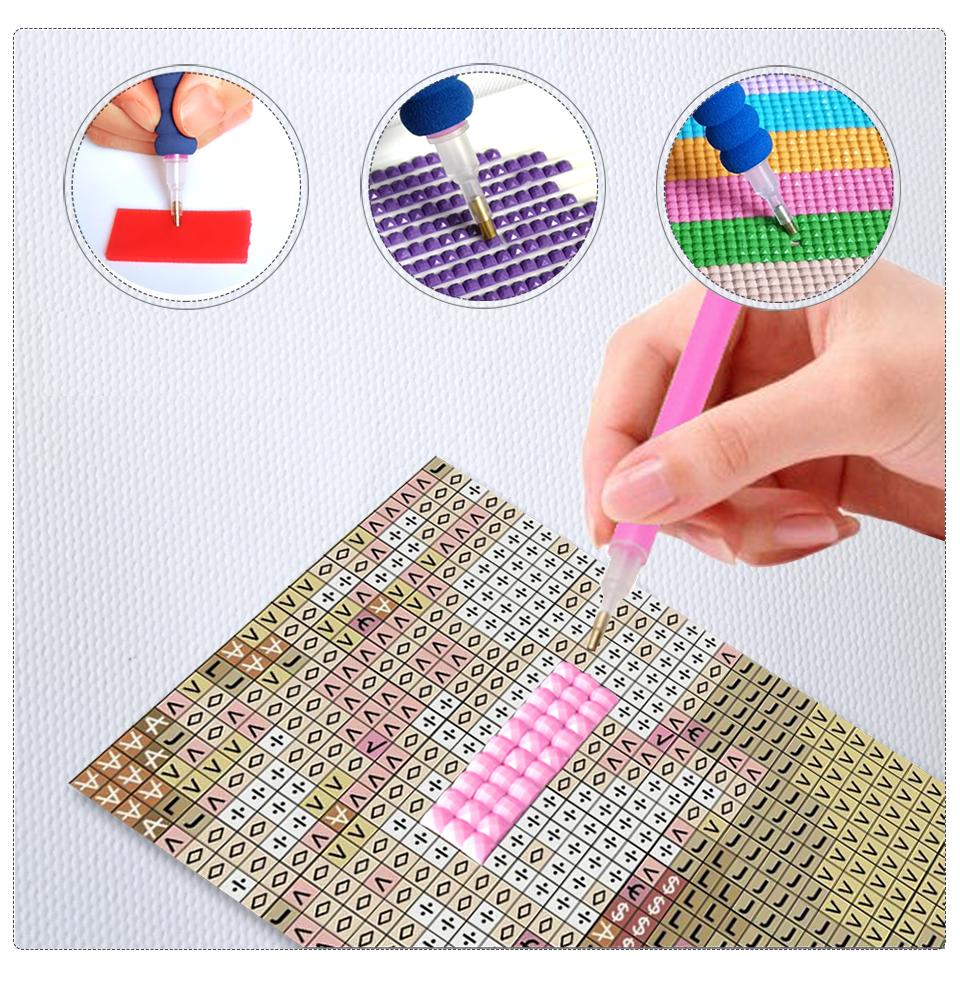 Diamond Painting Kit with Rhinestones - Colorful Artistic Cross Stitch