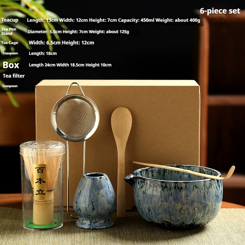 Japanese Matcha Tea Set with Brush Tool Gift Box - Multiple Colors