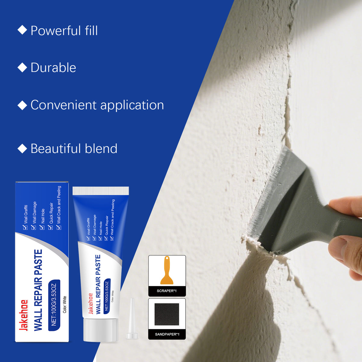 Wall Repair Kit - Wall Patching, Spackle & Putty for Home Wall Fixing