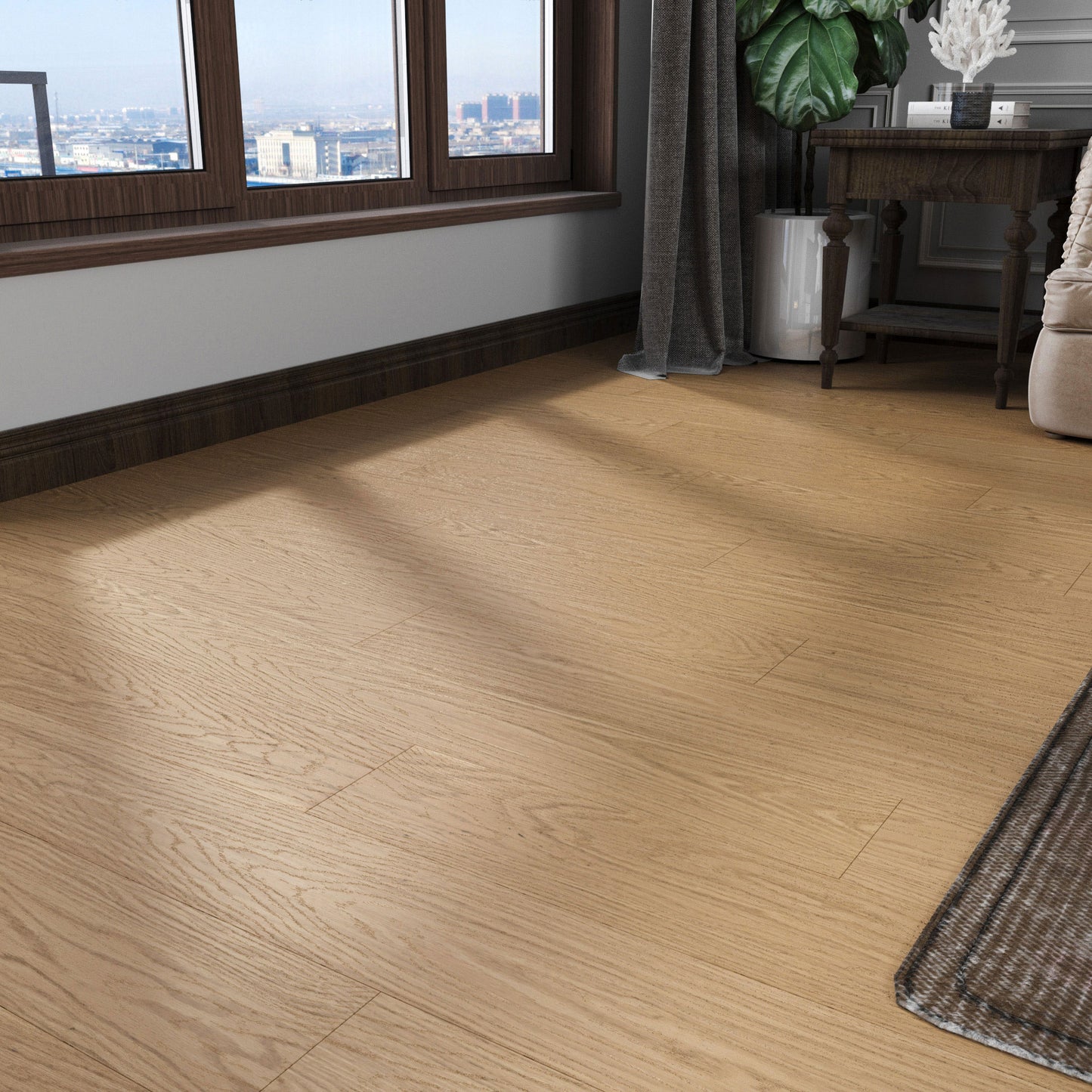 Tongue and Groove Engineered Hardwood Flooring - Natural Wood, Set of 2